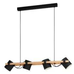 EGLO Suspension Hornwood, Quatre Lampes, Inclinable