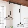 EGLO Suspension Winkworth Abat-jour Cage 2 Lampes