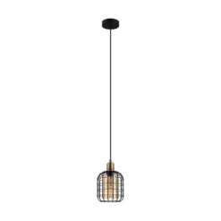 EGLO Suspension Chisle, Noire/ambrée, Une Lampe