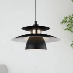 EGLO Suspension Brenda, Noire/nickel Mat -Luminaire 3032819 1