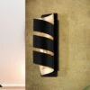 EGLO Applique Elizondo, Torsadée, Noire/dorée -Luminaire 3032820