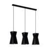 EGLO Suspension Valecrosia, Noire, Trois Lampes -Luminaire 3032823