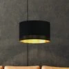 EGLO Suspension Esteperra, Noire/dorée, Ø 38 Cm