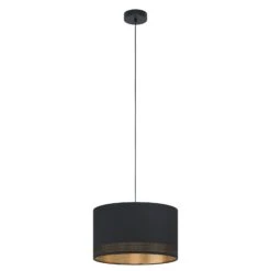 EGLO Suspension Esteperra, Noire/dorée, Ø 38 Cm -Luminaire 3032825 2