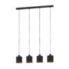 EGLO Suspension Esteperra, Noire/dorée à 4 Lampes -Luminaire 3032827