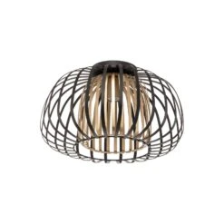 EGLO Plafonnier Encinitos, Noir/laiton -Luminaire 3032840 2