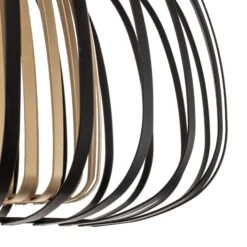 EGLO Plafonnier Encinitos, Noir/laiton -Luminaire 3032840 3