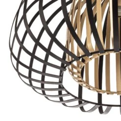 EGLO Plafonnier Encinitos, Noir/laiton -Luminaire 3032840 4