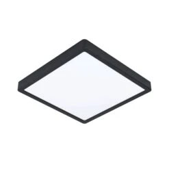 EGLO Plafonnier LED Fueva 5, IP20 Noir 28,5x28,5 cm