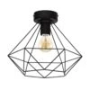 EGLO Plafonnier Cage Tarbes à 1 lampe Ø 32,5 cm Noir