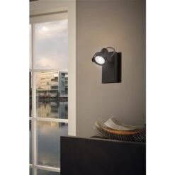 Applique Murale Moderne Et Contemporaine à 1 lumière Novorio 1 Par Eglo De 4,5 po, Noir -Luminaire 331021423 AlternateImage1 l