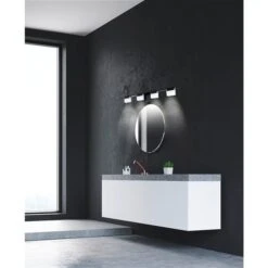 Luminaire Pour Meuble-lavabo Noir De 29,88 po Vente Par Eglo Moderne Et Contemporain Avec 4 lumières à DEL -Luminaire 331021431 AlternateImage2 l