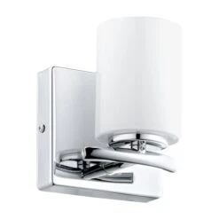 Applique Murale Moderne Et Contemporaine à 1 lumière Abete Par Eglo De 4,75 po, Chrome