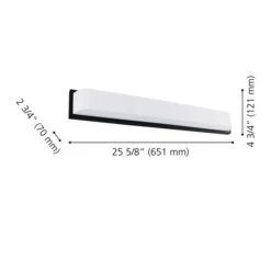 Luminaire Pour Meuble-lavabo Noir De 25,63 po Aviron Par Eglo Moderne Et Contemporain Avec 1 lumière à DEL -Luminaire 331021467 AlternateImage2 l