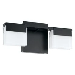 Luminaire Pour Meuble-lavabo Noir De 13,63 po Vente Par Eglo Moderne Et Contemporain Avec 2 lumières à DEL