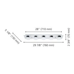 Luminaire Pour Meuble-lavabo Chrome De 29,88 po Cisterno Par Eglo Moderne Et Contemporain Avec 5 lumières à DEL -Luminaire 331021485 AlternateImage2 l
