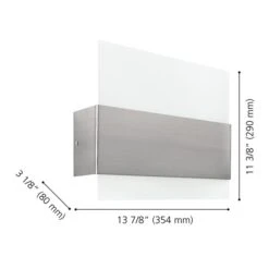 Applique Murale Moderne Et Contemporaine à 1 lumière DEL Nikita Par Eglo De 13,88 po, Nickel Mat, Homologué Energy Star 11 Applique Murale Moderne Et Contemporaine à 1 lumière DEL Nikita Par Eglo De 13,88 po, Nickel Mat, Homologué Energy Star -Luminaire 331021487 AlternateImage4 l