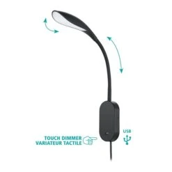 Applique Murale Moderne Et Contemporaine à 1 lumière DEL Dambera Par Eglo De 4,75 po, Noir Mat -Luminaire 331021488 AlternateImage4 l