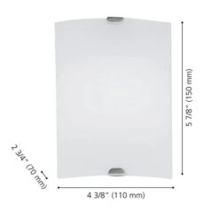 Applique Murale Moderne Et Contemporaine à 1 lumière Fondo Par Eglo De 4,38 po, Nickel Mat -Luminaire 331021489 AlternateImage2 l