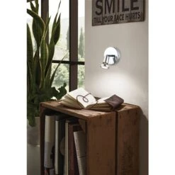 Applique Murale Moderne Et Contemporaine à 1 lumière Buzz Par Eglo De 4,5 po, Chrome 7 Applique Murale Moderne Et Contemporaine à 1 lumière Buzz Par Eglo De 4,5 po, Chrome -Luminaire 331021493 AlternateImage1 l