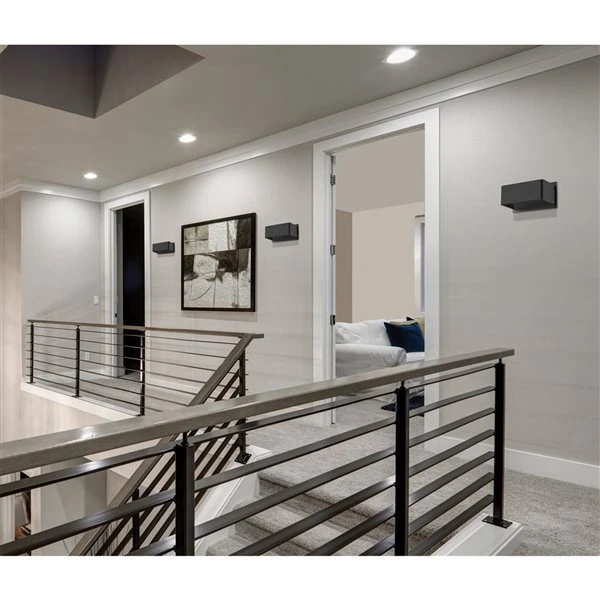 Applique Murale Moderne Et Contemporaine à 1 lumière DEL Sania 3 Par Eglo De 8,25 po, Noir Mat 4 Applique Murale Moderne Et Contemporaine à 1 lumière DEL Sania 3 Par Eglo De 8,25 po, Noir Mat – Image 2