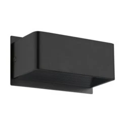 Applique Murale Moderne Et Contemporaine à 1 lumière DEL Sania 3 Par Eglo De 8,25 po, Noir Mat