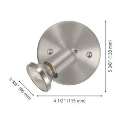 Applique Murale Moderne Et Contemporaine à 1 lumière Buzz Par Eglo De 4,5 po, Nickel Mat 7 Applique Murale Moderne Et Contemporaine à 1 lumière Buzz Par Eglo De 4,5 po, Nickel Mat -Luminaire 331021503 AlternateImage2 l