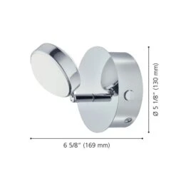 Applique Murale Moderne Et Contemporaine à 1 lumière DEL Salto Par Eglo De 5,13 po, Chrome -Luminaire 331021526 AlternateImage2 l