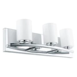 Luminaire Pour Meuble-lavabo Chrome Abete Par Eglo Moderne Et Contemporain Avec 3 lumières