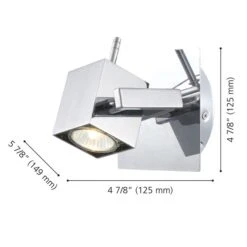 Applique Murale Moderne Et Contemporaine à 1 lumière Manao Par Eglo De 4,88 po, Chrome -Luminaire 331021537 AlternateImage2 l