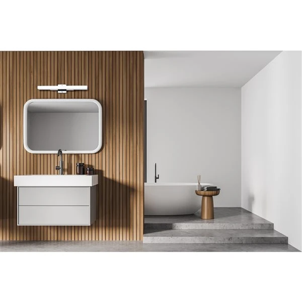 Luminaire Pour Meuble-lavabo Chrome De 23,63 po Torretta Par Eglo Moderne Et Contemporain Avec 1 lumière à DEL 5 Luminaire Pour Meuble-lavabo Chrome De 23,63 po Torretta Par Eglo Moderne Et Contemporain Avec 1 lumière à DEL – Image 3