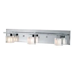 Luminaire Pour Meuble-lavabo Chrome Tanga Par Eglo Moderne Et Contemporain Avec 3 lumières