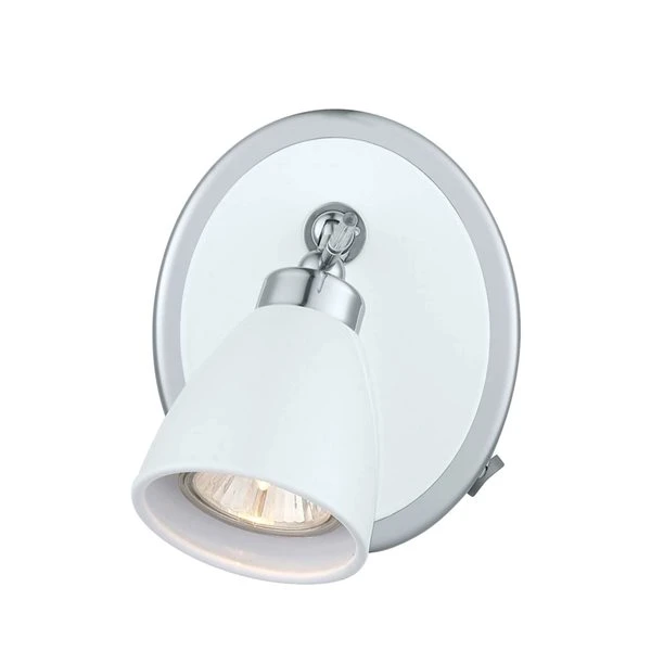 Applique Murale Moderne Et Contemporaine à 1 lumière Ciotti Par Eglo De 4,5 po, Blanc Et Chrome 3 Applique Murale Moderne Et Contemporaine à 1 lumière Ciotti Par Eglo De 4,5 po, Blanc Et Chrome