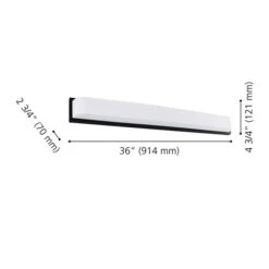 Luminaire Pour Meuble-lavabo Noir De 36 po Aviron Par Eglo Moderne Et Contemporain Avec 1 lumière à DEL -Luminaire 331021566 AlternateImage2 l