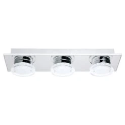 Luminaire Pour Meuble-lavabo Chrome De 17,75 po Cisterno Par Eglo Moderne Et Contemporain Avec 3 lumières à DEL