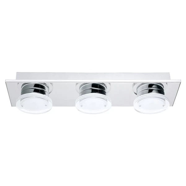 Luminaire Pour Meuble-lavabo Chrome De 17,75 po Cisterno Par Eglo Moderne Et Contemporain Avec 3 lumières à DEL 3 Luminaire Pour Meuble-lavabo Chrome De 17,75 po Cisterno Par Eglo Moderne Et Contemporain Avec 3 lumières à DEL
