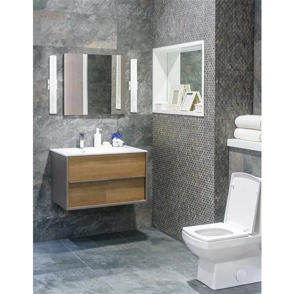 Luminaire Pour Meuble-lavabo Chrome Mono Par Eglo Moderne Et Contemporain Avec 3 lumières 4 Luminaire Pour Meuble-lavabo Chrome Mono Par Eglo Moderne Et Contemporain Avec 3 lumières – Image 2