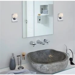 Applique Murale Moderne Et Contemporaine à 1 lumière Tanga Par Eglo De 4,38 po, Chrome -Luminaire 331021604 AlternateImage2 l