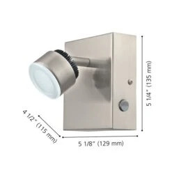 Applique Murale Moderne Et Contemporaine à 1 lumière DEL Armento 1 Par Eglo De 4,5 po, Nickel Mat -Luminaire 331021614 AlternateImage2 l