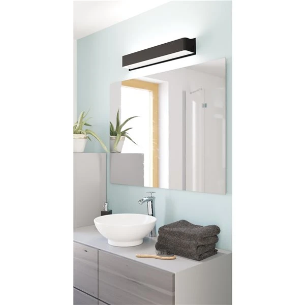 Applique Murale Moderne Et Contemporaine à 1 lumière DEL Sania 3 Par Eglo De 14,88 po, Noir Mat 5 Applique Murale Moderne Et Contemporaine à 1 lumière DEL Sania 3 Par Eglo De 14,88 po, Noir Mat – Image 3