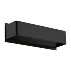 Applique Murale Moderne Et Contemporaine à 1 lumière DEL Sania 3 Par Eglo De 14,88 po, Noir Mat