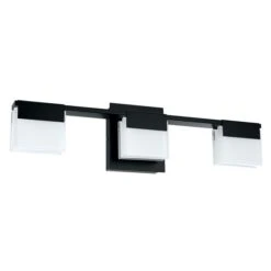 Luminaire Pour Meuble-lavabo Noir Mat à 3 Lumières Vente Par EGLO De 21,25 Po