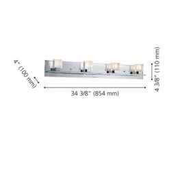 Luminaire Pour Meuble-lavabo En Chrome à 4 Lumières Tanga Par EGLO De 34,63 Po -Luminaire 332003446 AlternateImage2 l